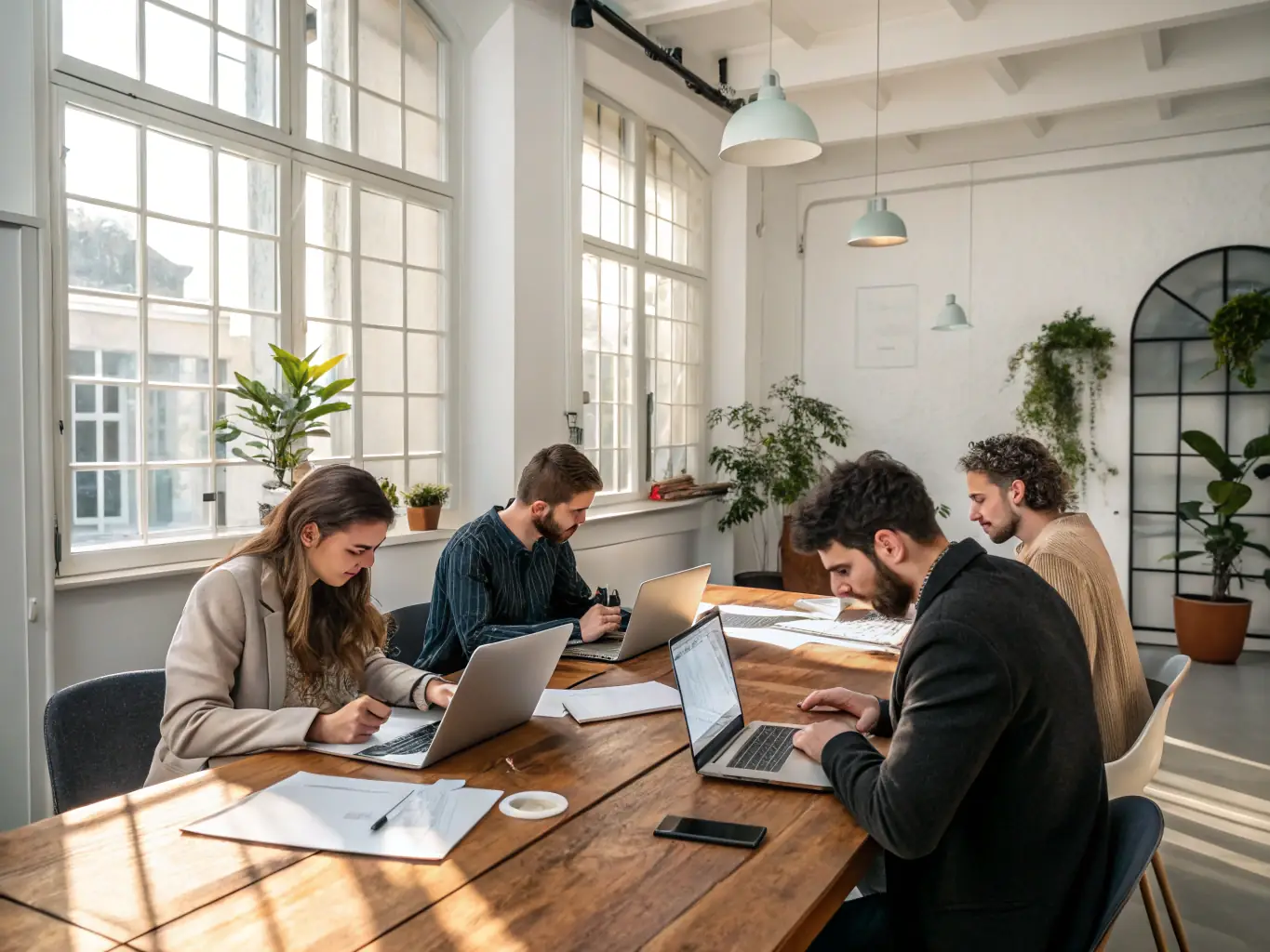 A creative team brainstorming content ideas, illustrating Drivesoft's digital strategy and content creation capabilities.
