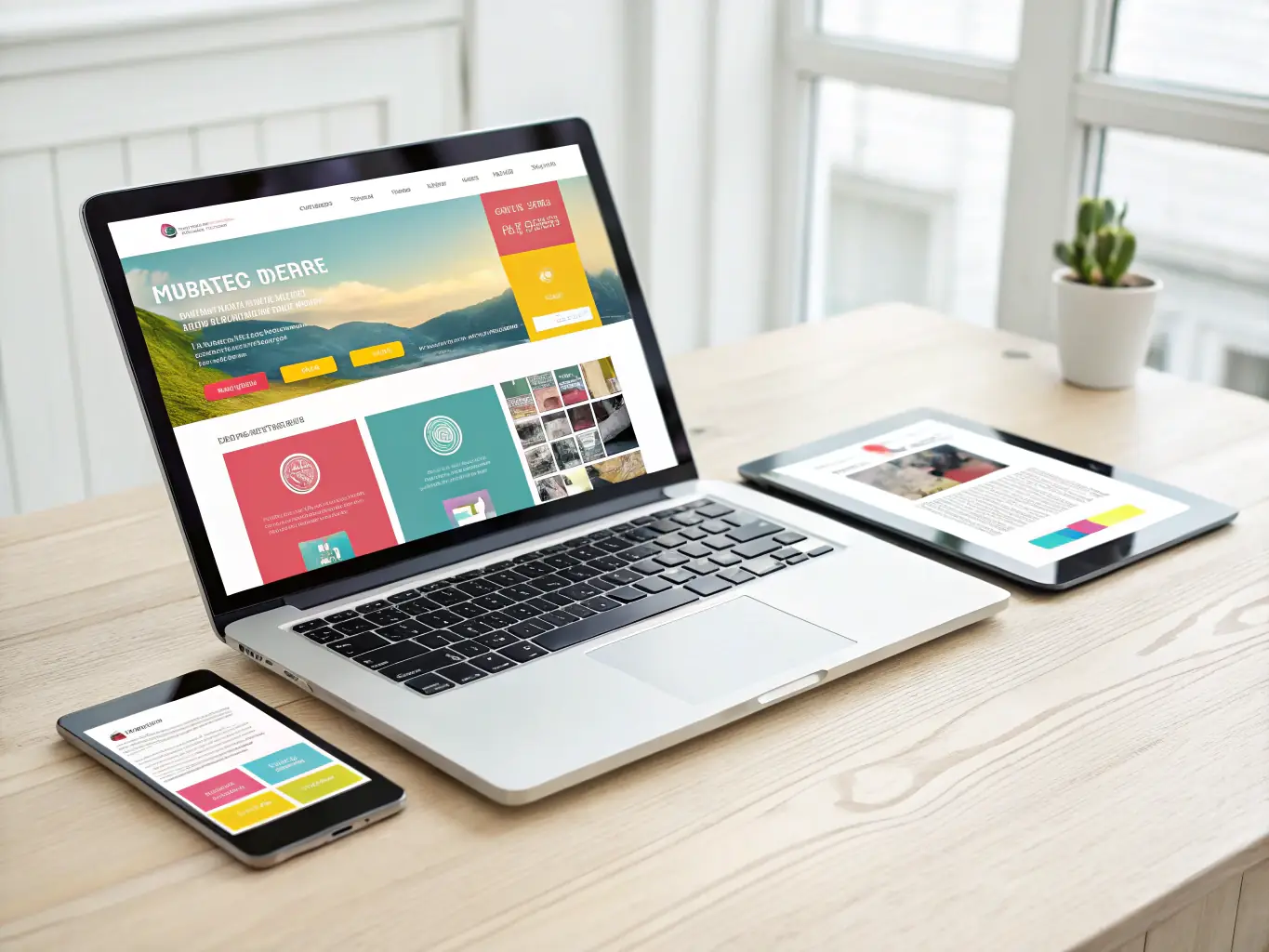 A modern, responsive website displayed on multiple devices, showcasing sleek design and user-friendly navigation, representing Drivesoft Technologies' custom website design and development services.